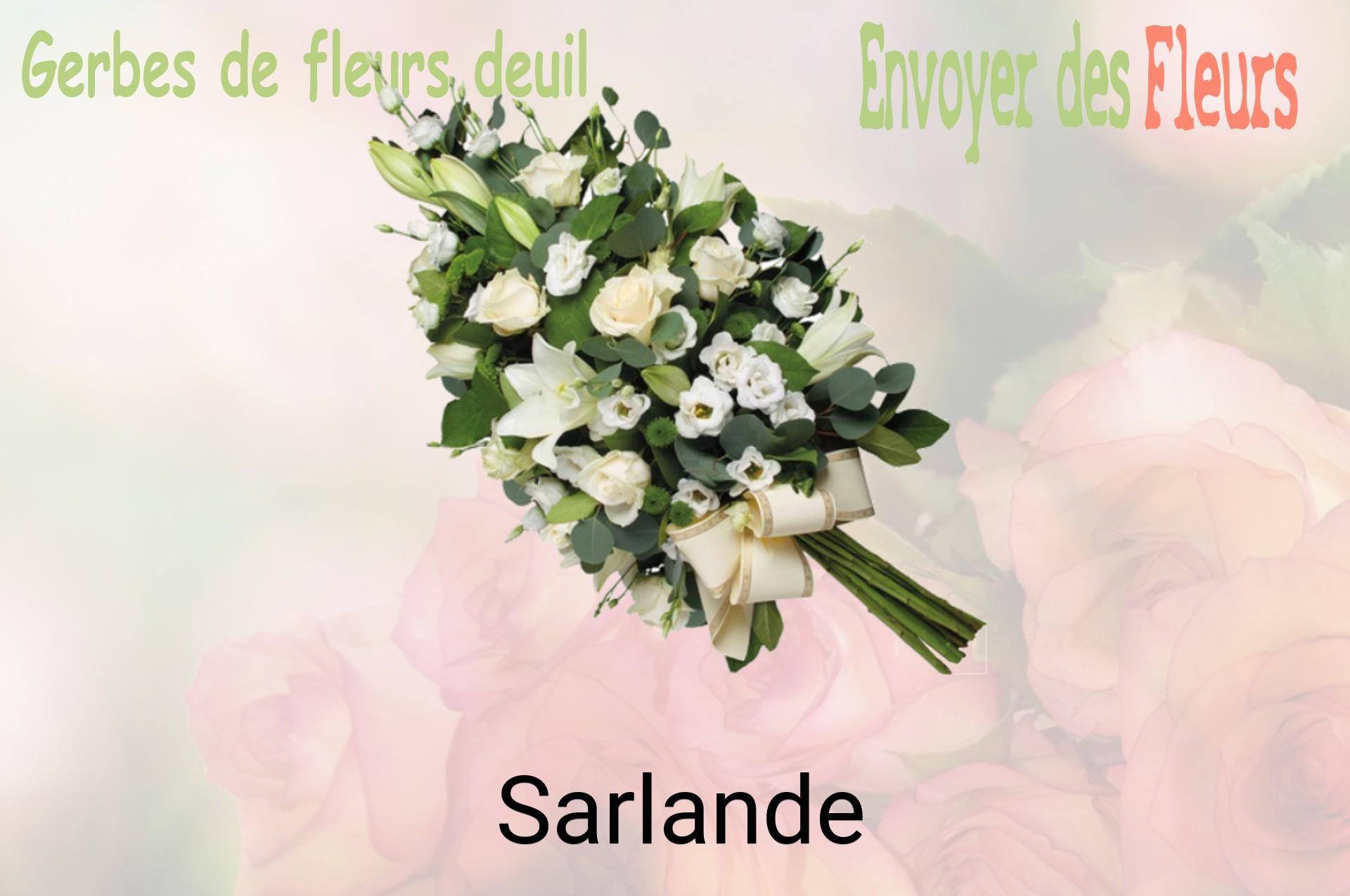 Gerbe de fleurs de deuil livrée à Sarlande